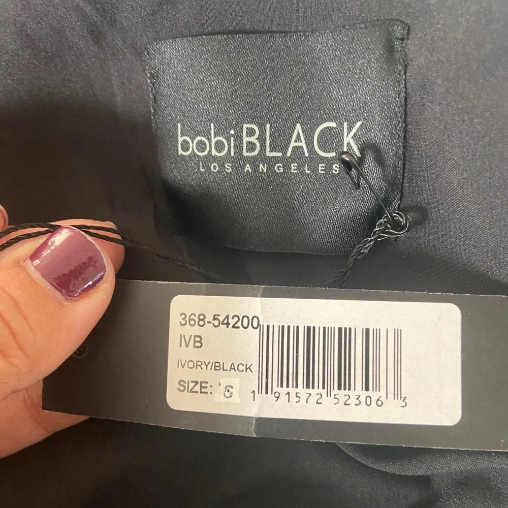 NWT REVOLVE Bobi Black Menswear Plaid Bomber Ivory & Black - Picture 6 of 10